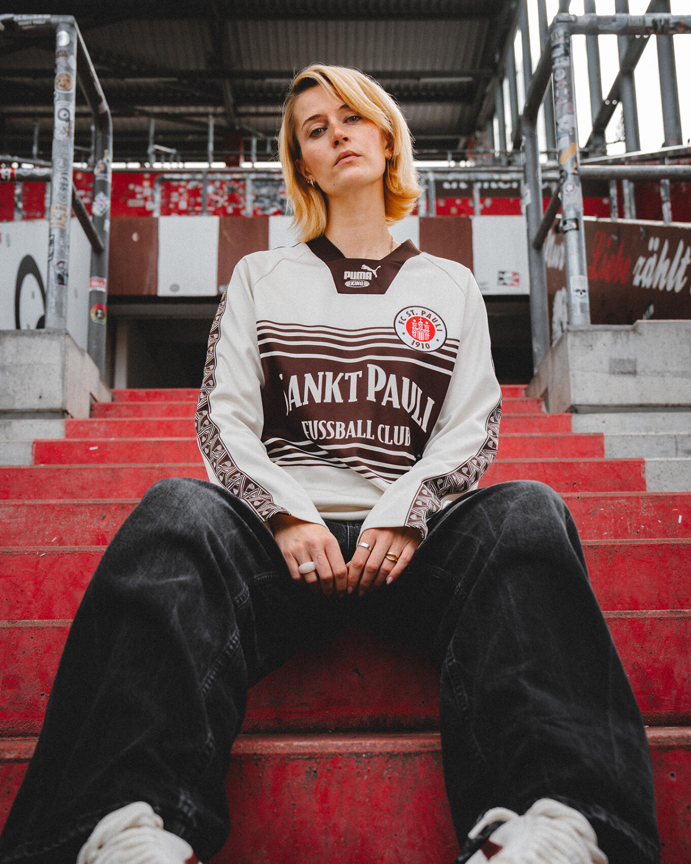 FC St. Pauli FCSP KING Long Sleeve Jersey Off White